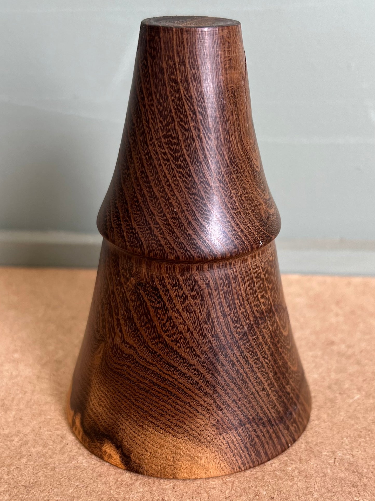 Vintage Early Walnut Treen Wooden Cone