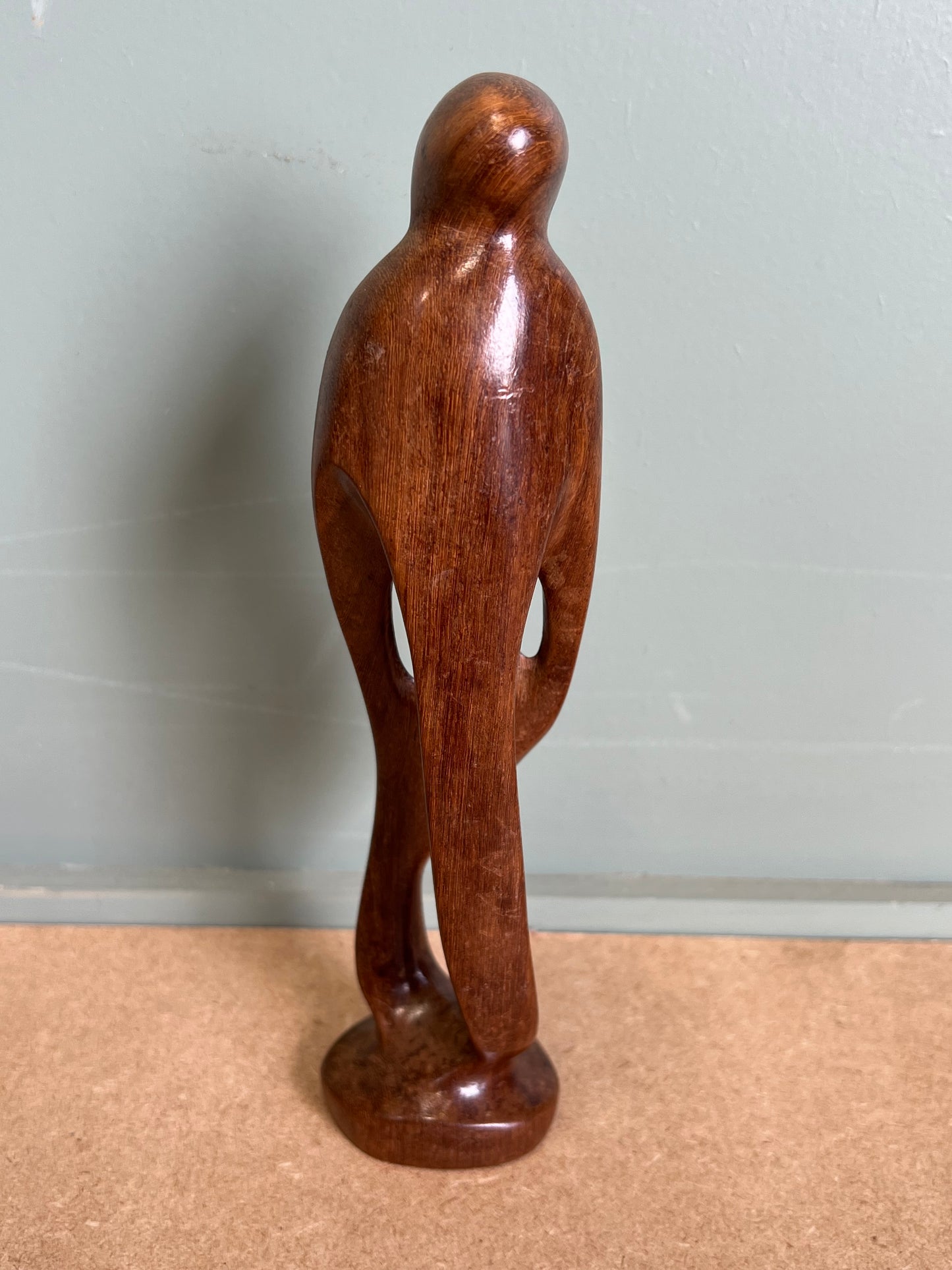 Treen Wooden Parent and Child Figurine