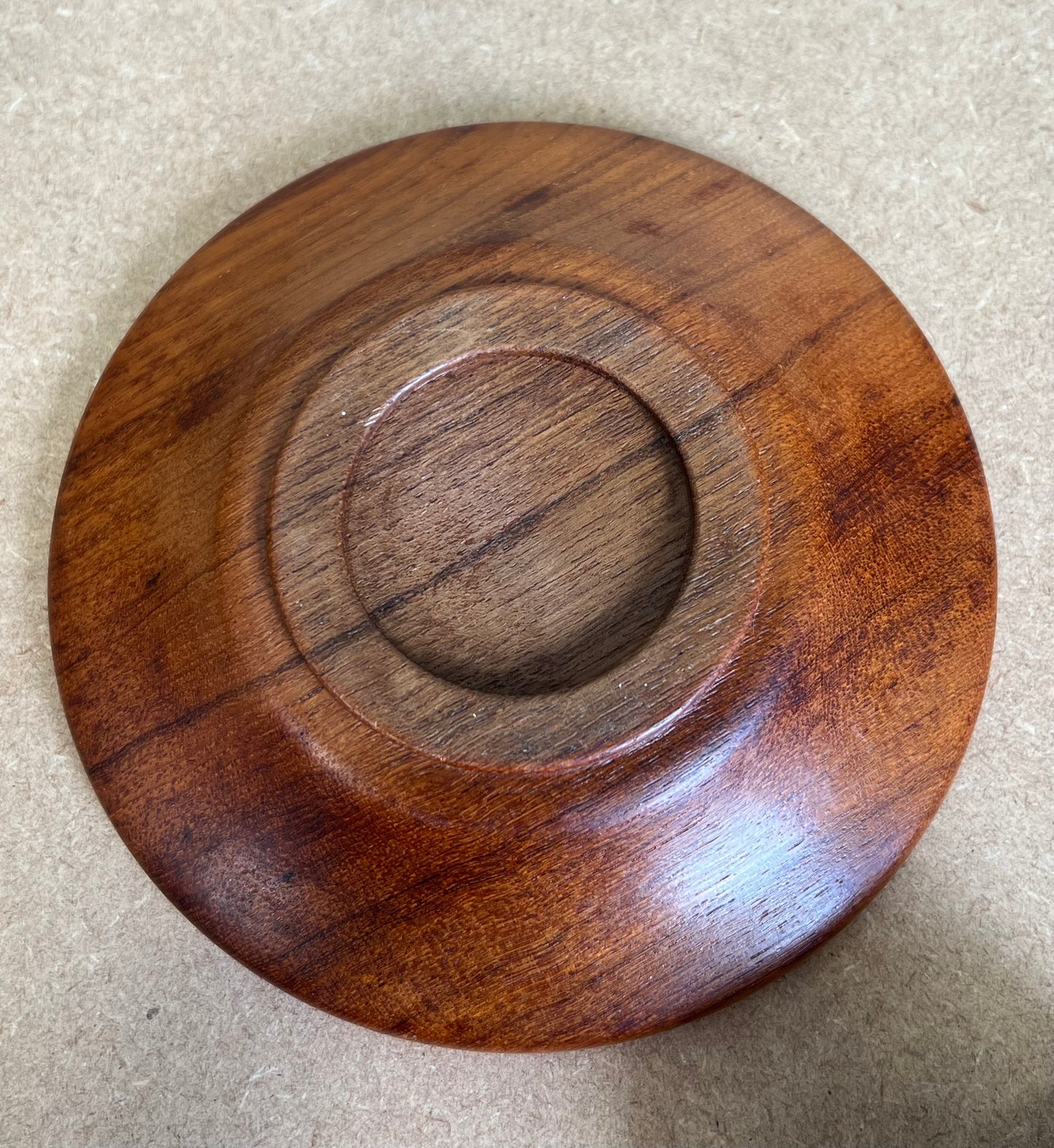 Pair of Wooden Treen Eggs in Treen Bowl Shiny Brown Wood