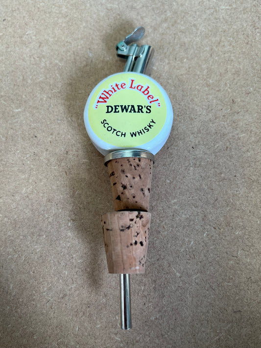 Vintage Drinks Bottle Pourer Dewar's White Label Scotch Whisky