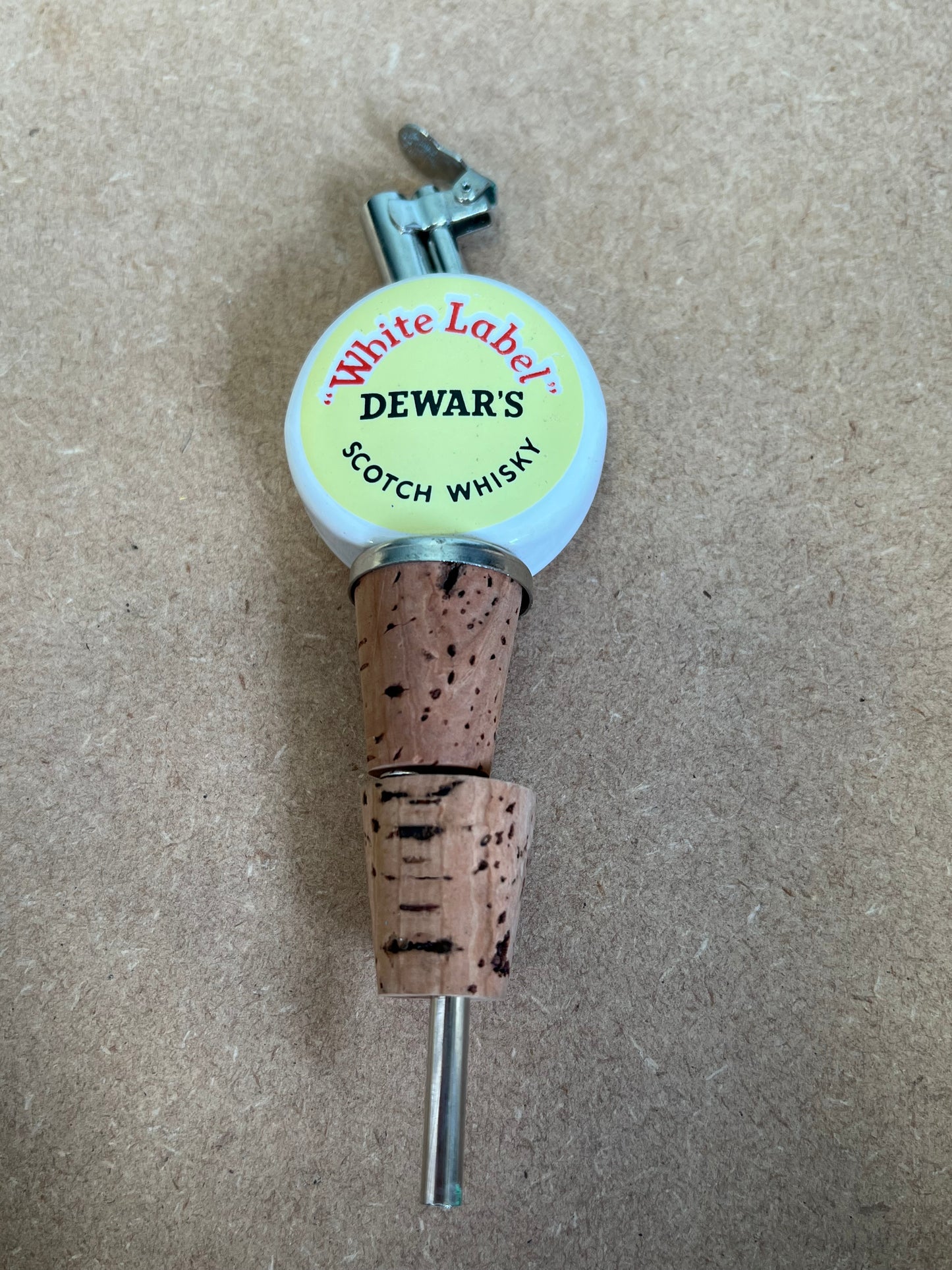 Vintage Drinks Bottle Pourer Dewar's White Label Scotch Whisky