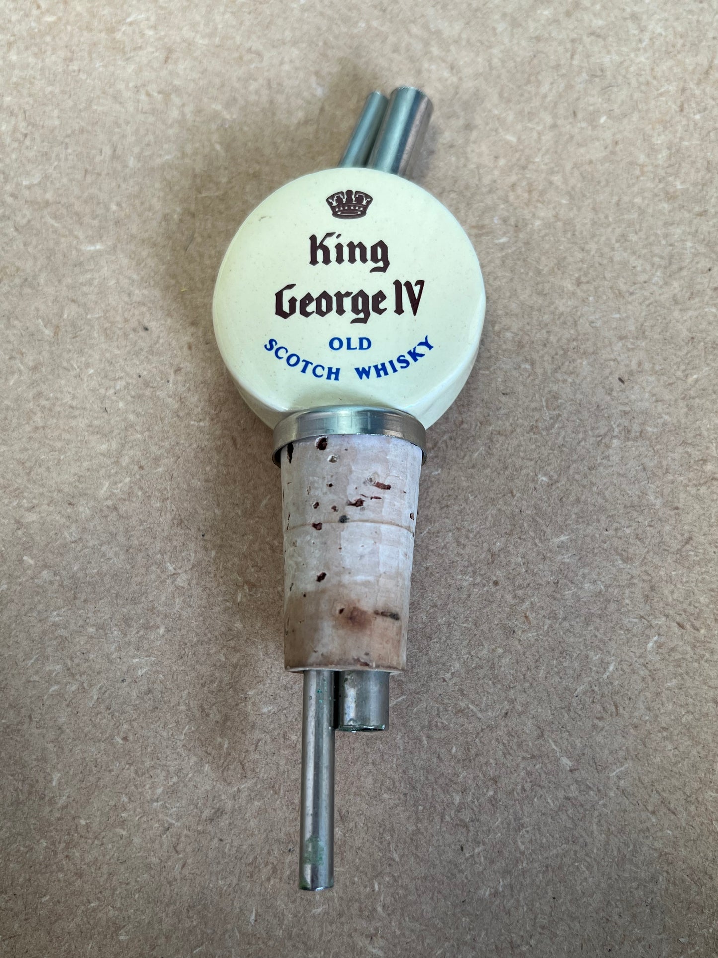 Vintage Drinks Bottle Pourer King George IV Old Scotch Whisky