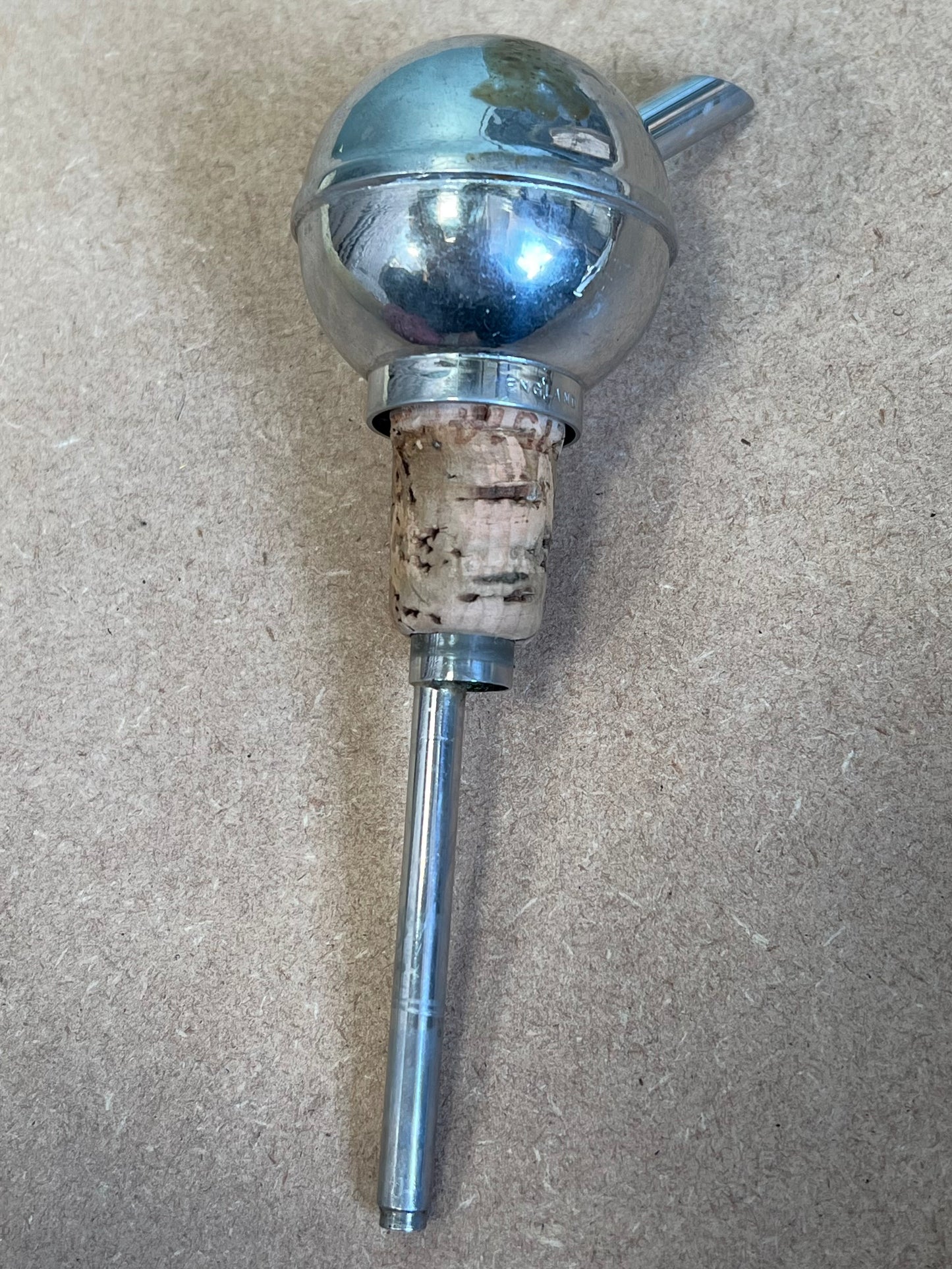 Vintage Drinks Bottle Pourer Silver Plated - Marked England 4 - Mid Century