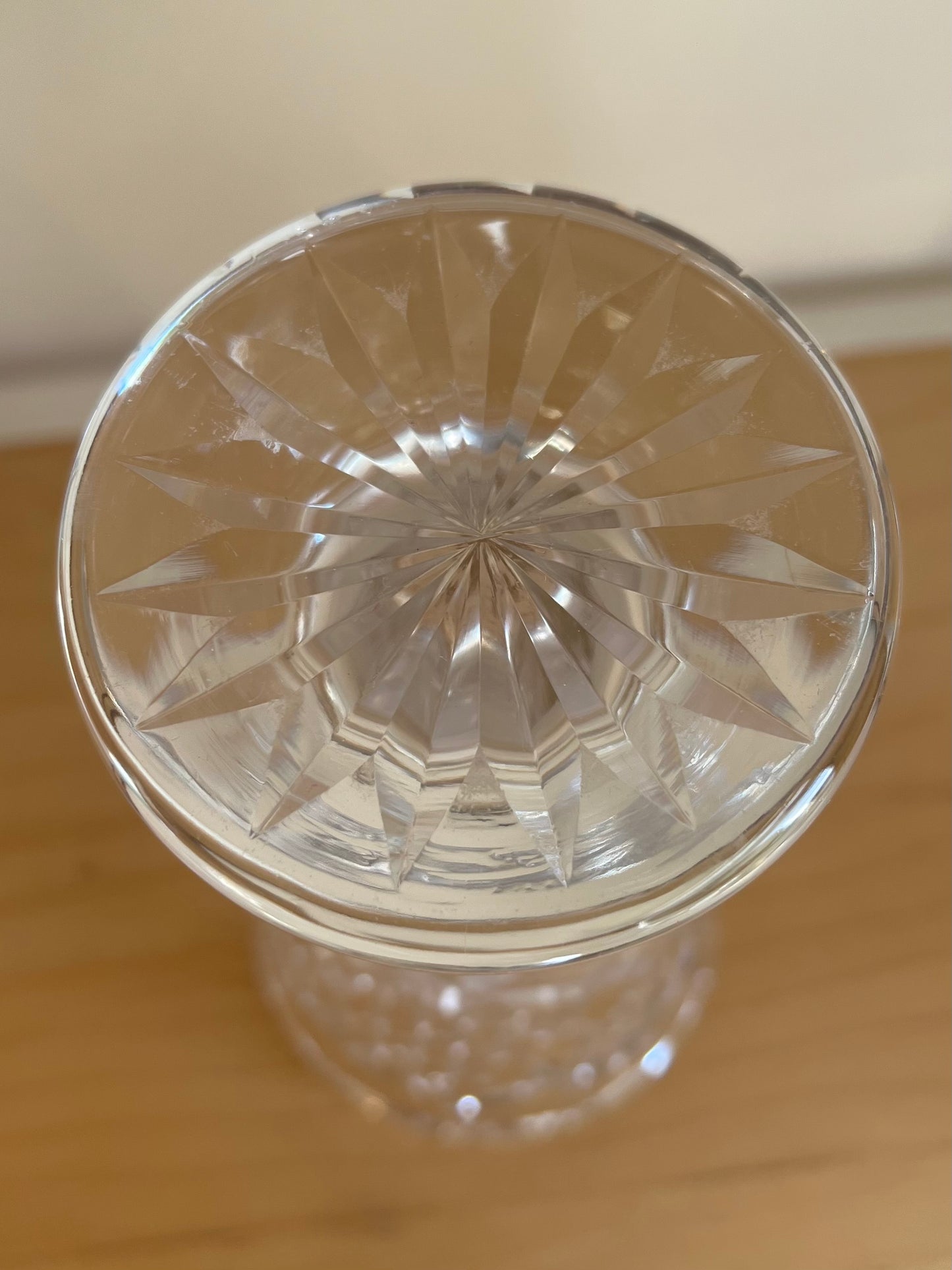 Vintage Crystal Clear Glass Vase