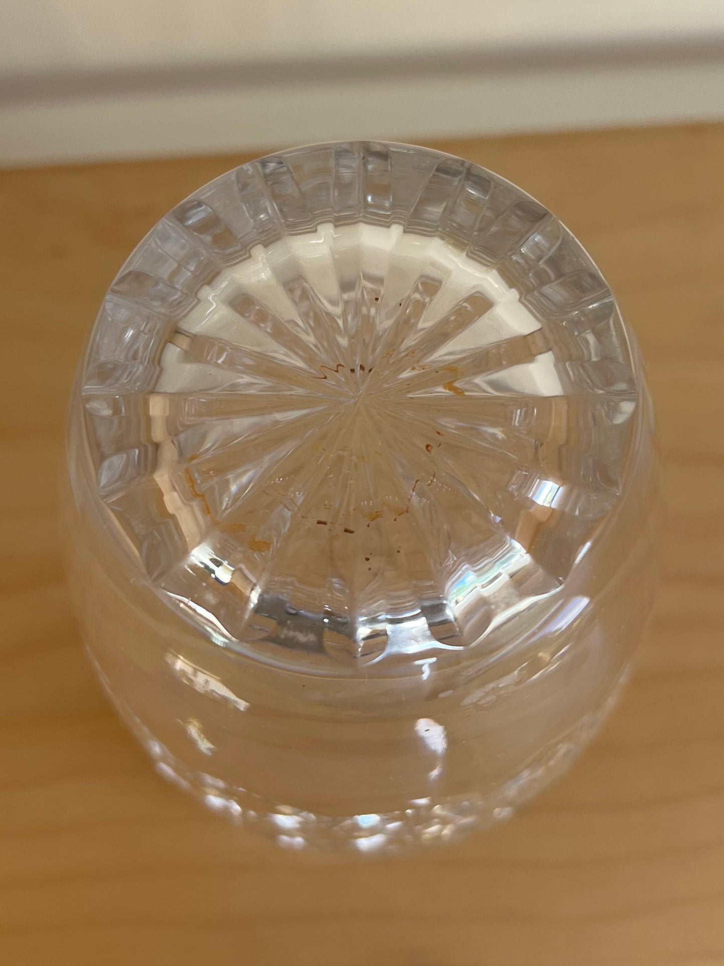 Vintage Crystal Cut Clear Glass Vase