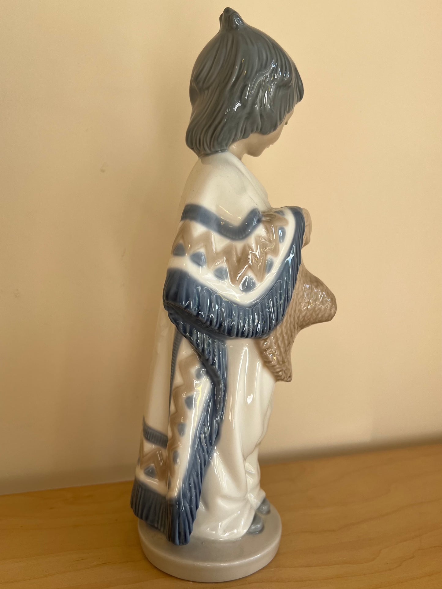 Vintage Nao Lladro Figurine Mexican Boy Poncho Hat Daisa 1982 Handmade in Spain