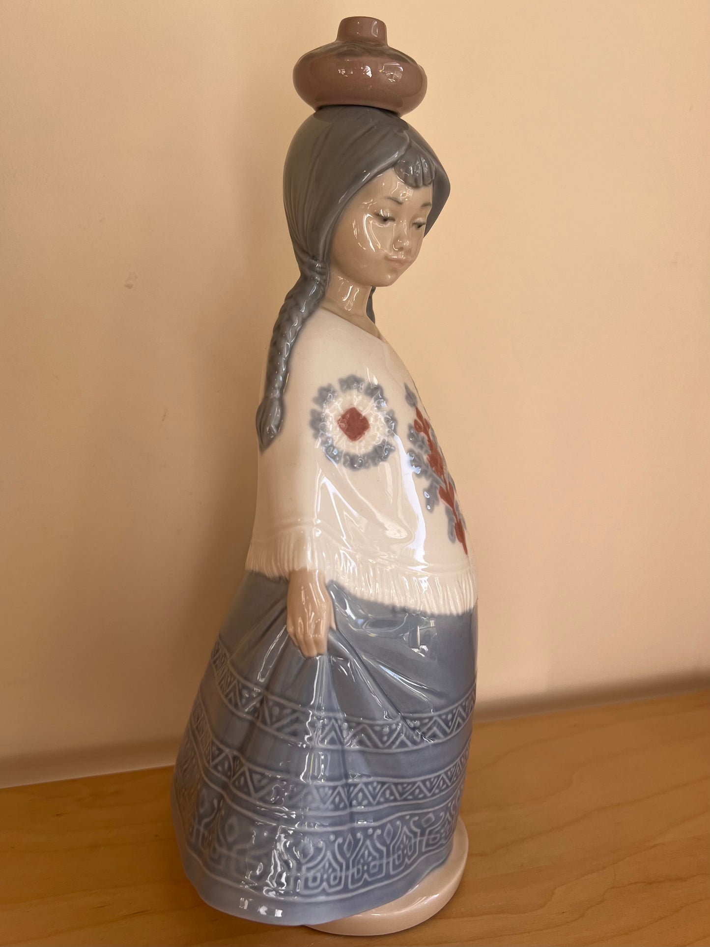 Vintage Nao Lladro Figurine Girl Holding Up Skirt Daisa 1982 Handmade in Spain