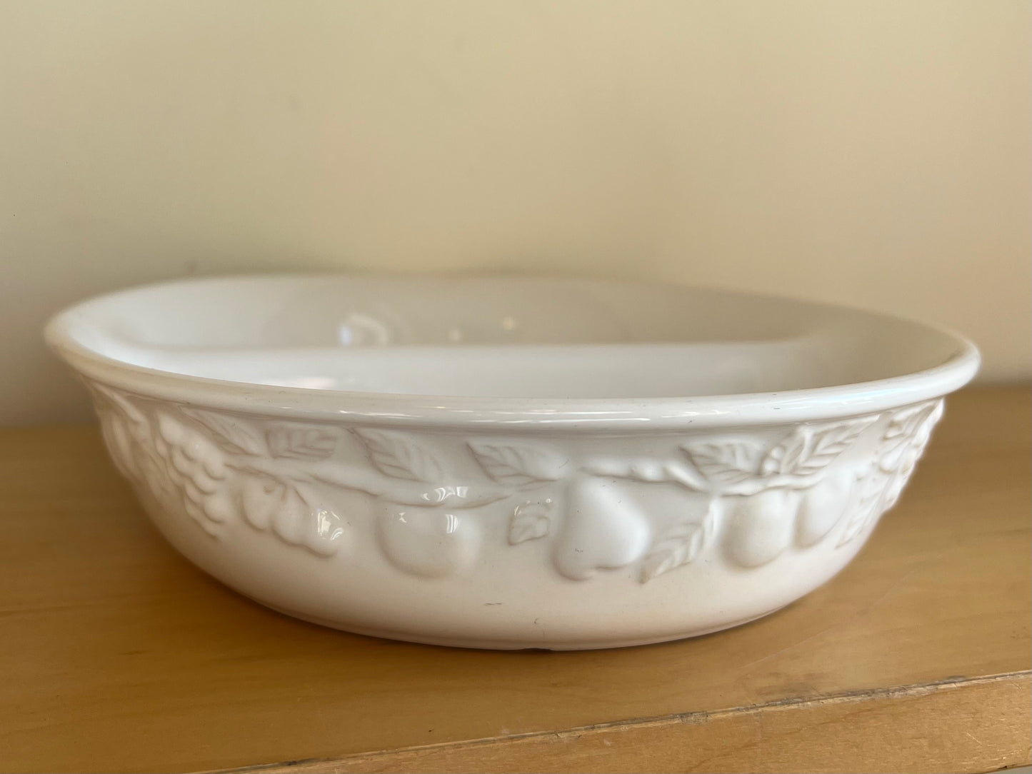 Vintage White Ceramic Two Section Oven Dish