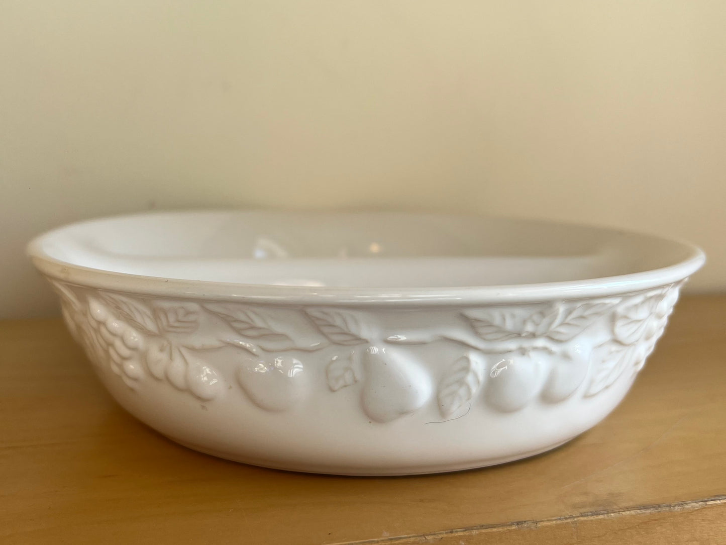 Vintage White Ceramic Two Section Oven Dish