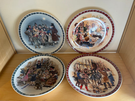 Vintage Wedgwood Victorian Christmas Plates John Finnie 1986 1987 1988 1989