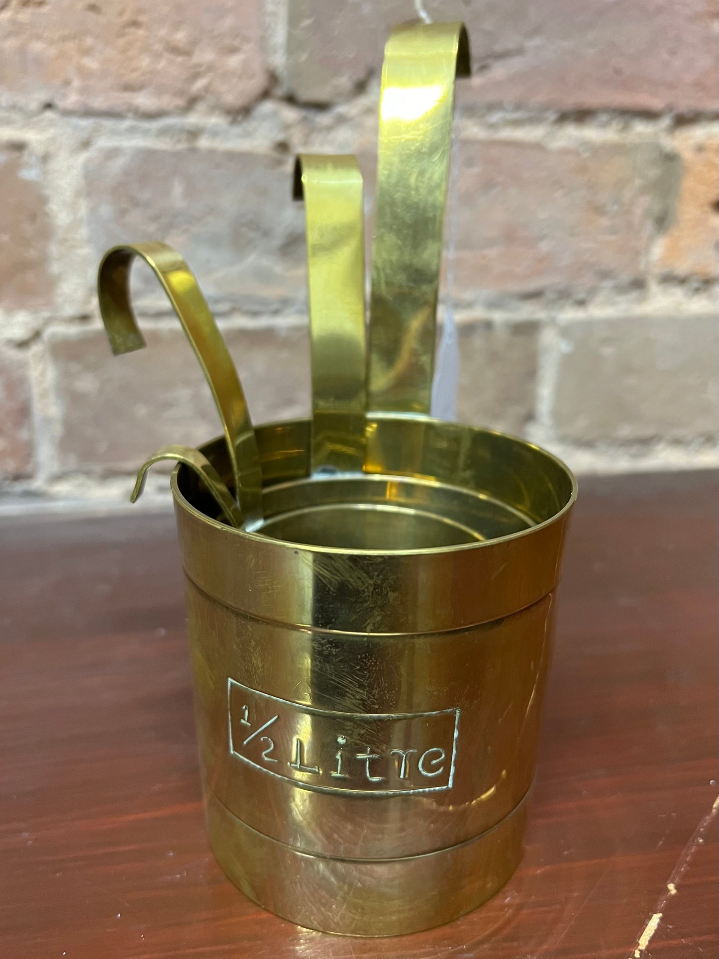 Antique Brass Measuring Cups, Jugs - Set of 6