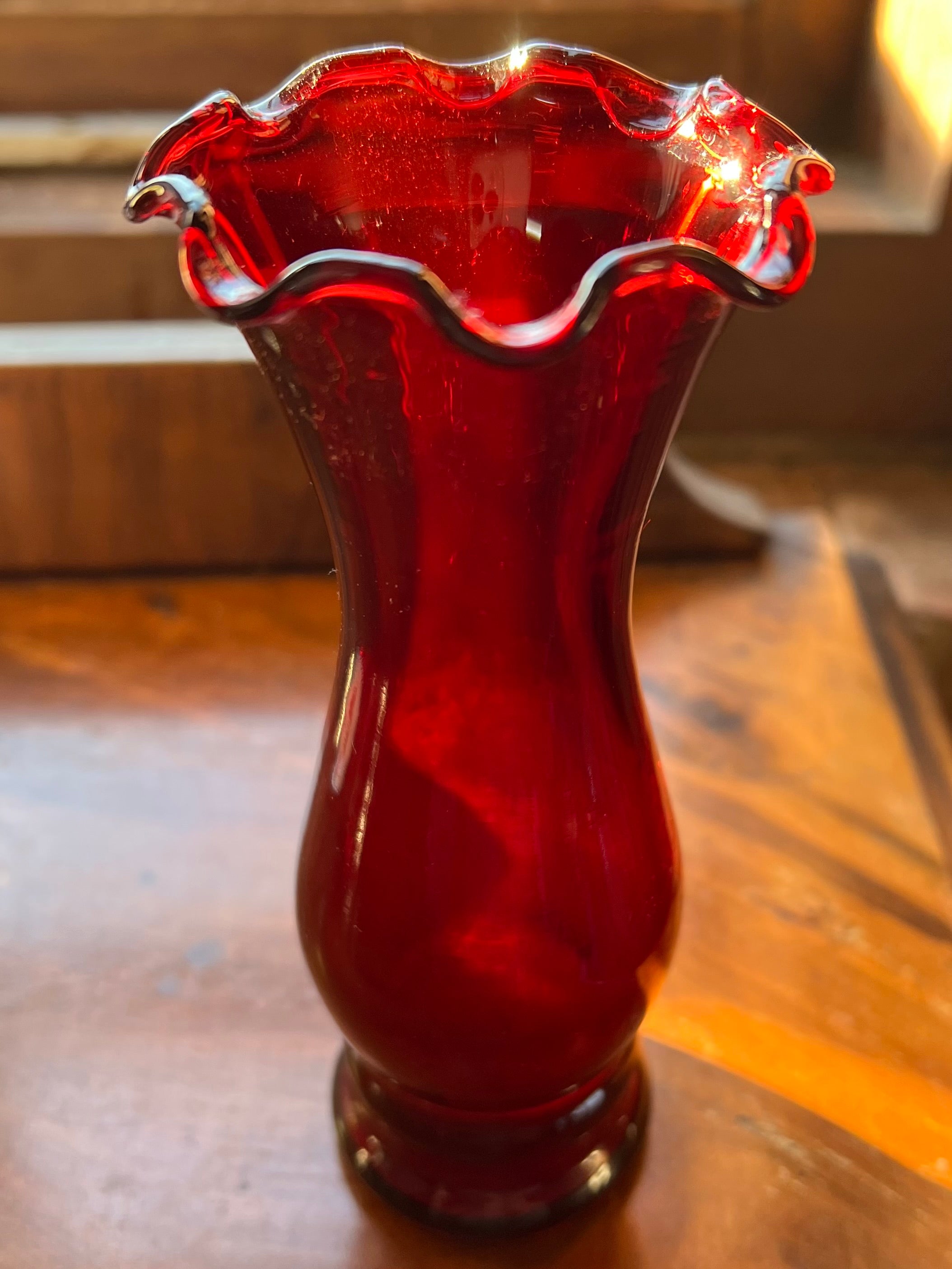 Decorative on sale red glass