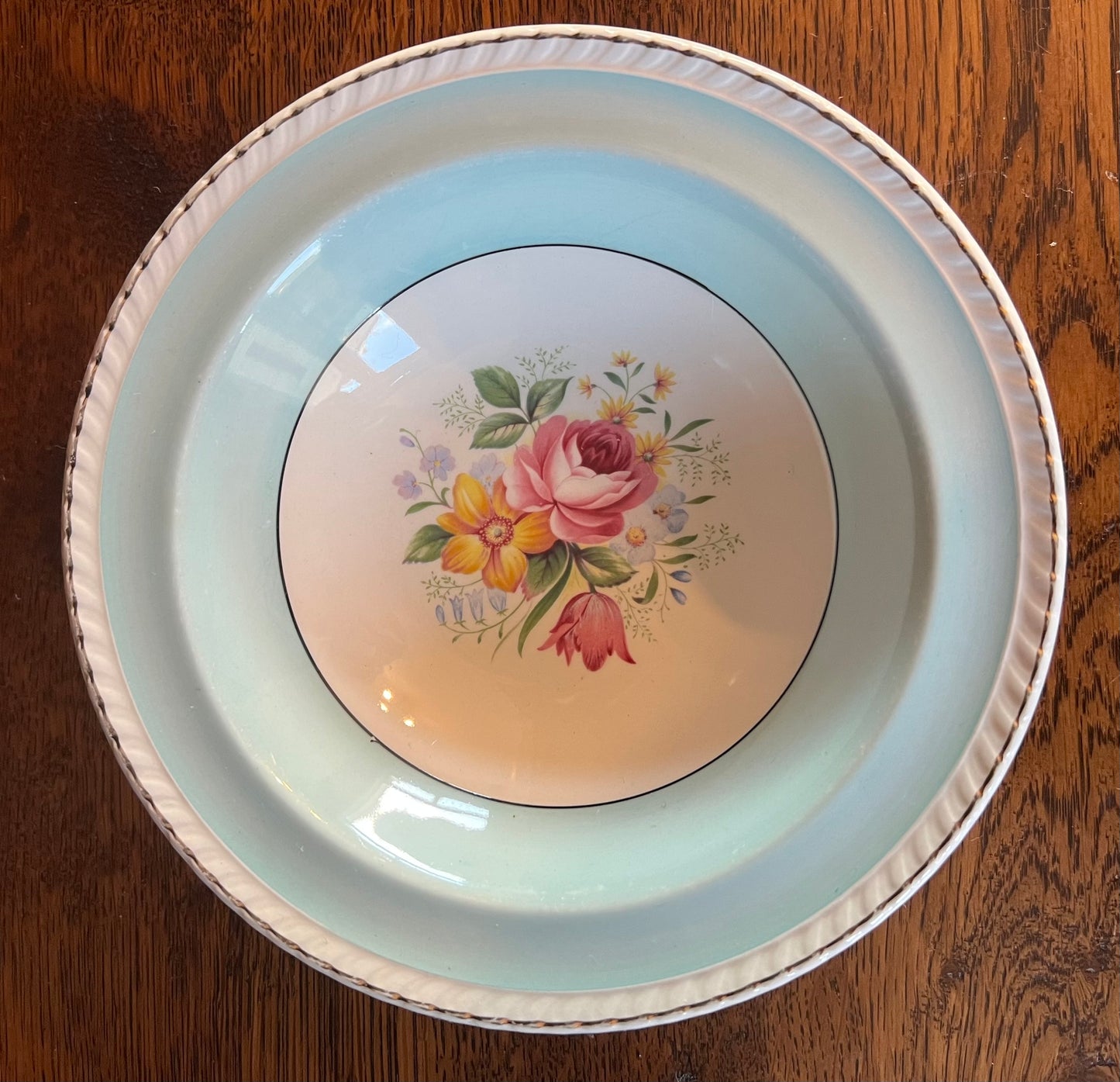 Set of 3 Wood & Sons Ltd Blue Floral Bowls Dinner Bowl