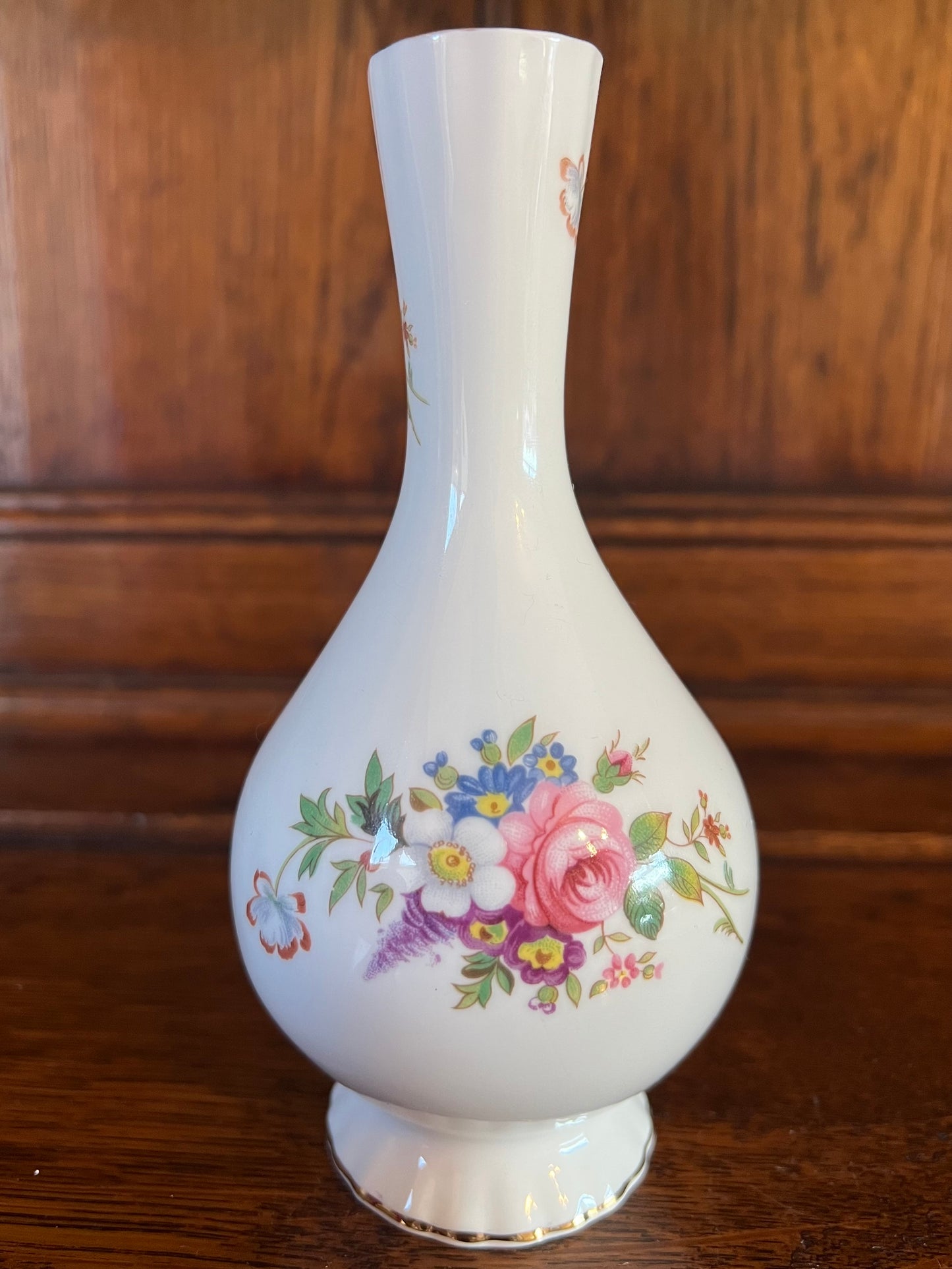 Vintage Aynsley Howard Sprays Fine Bone China Bud Vase, Floral, Flowers