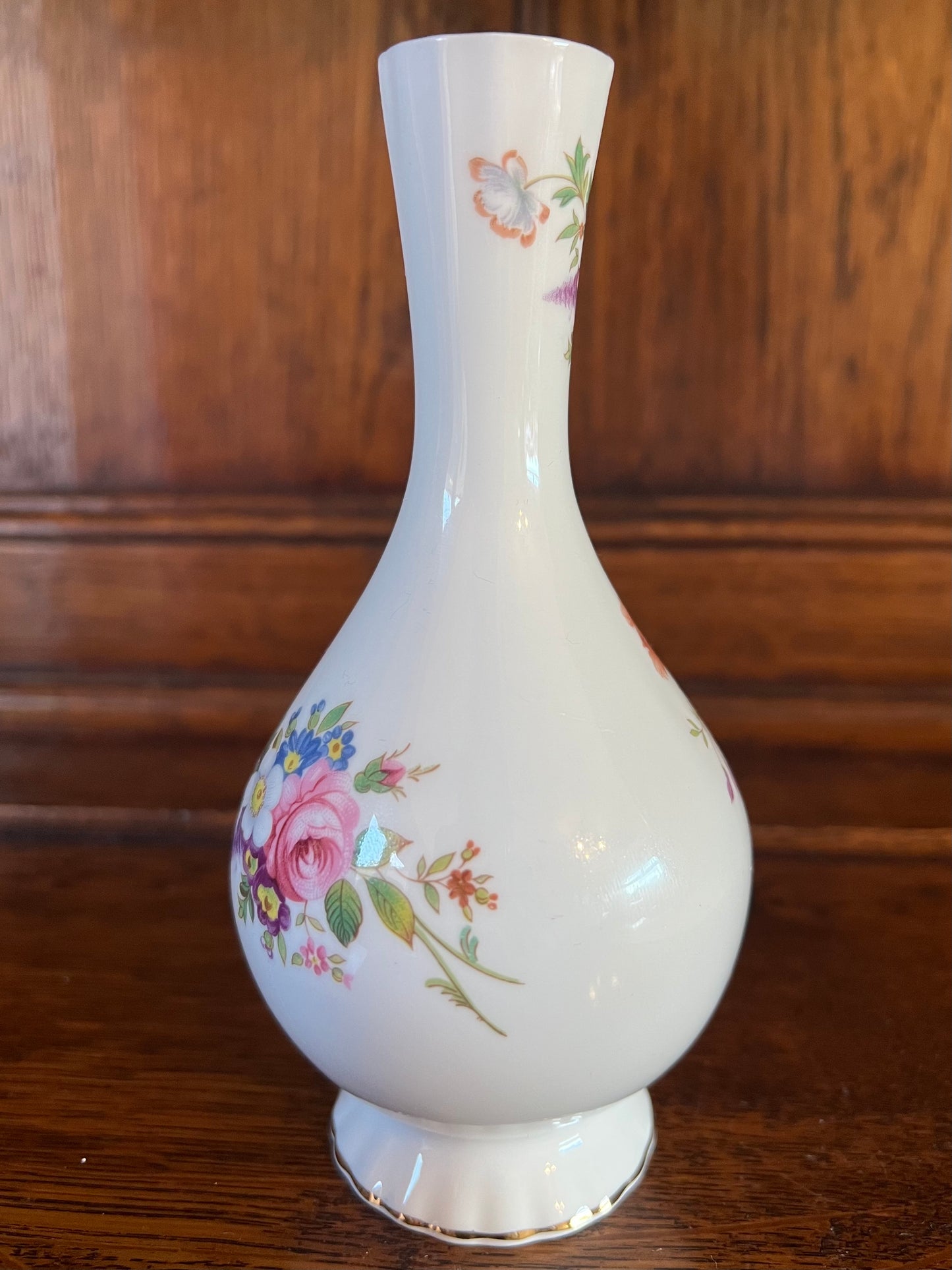 Vintage Aynsley Howard Sprays Fine Bone China Bud Vase, Floral, Flowers