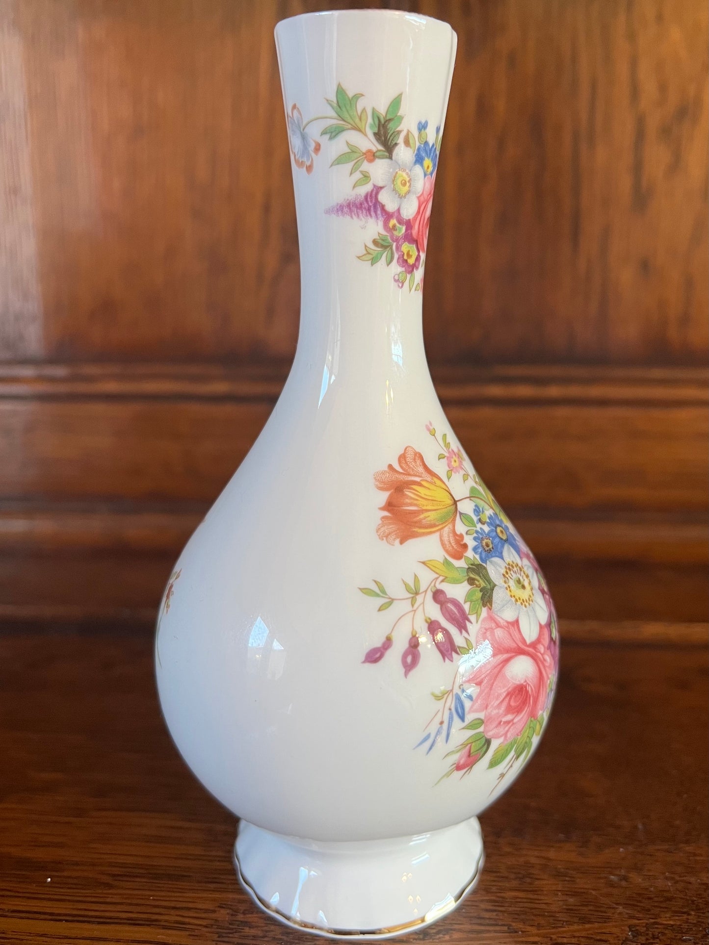 Vintage Aynsley Howard Sprays Fine Bone China Bud Vase, Floral, Flowers