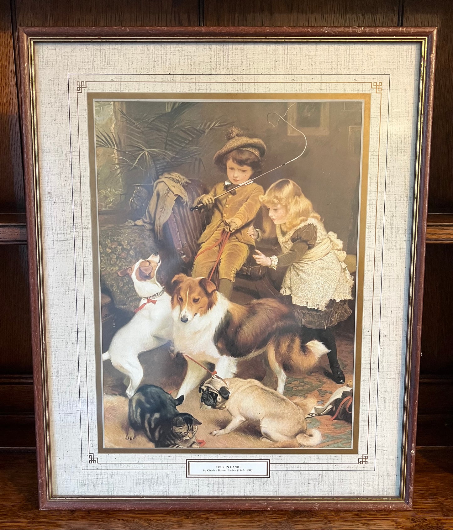 Vintage Charles Burton Barber Four in Hand Picture Framed 1845 - 1894