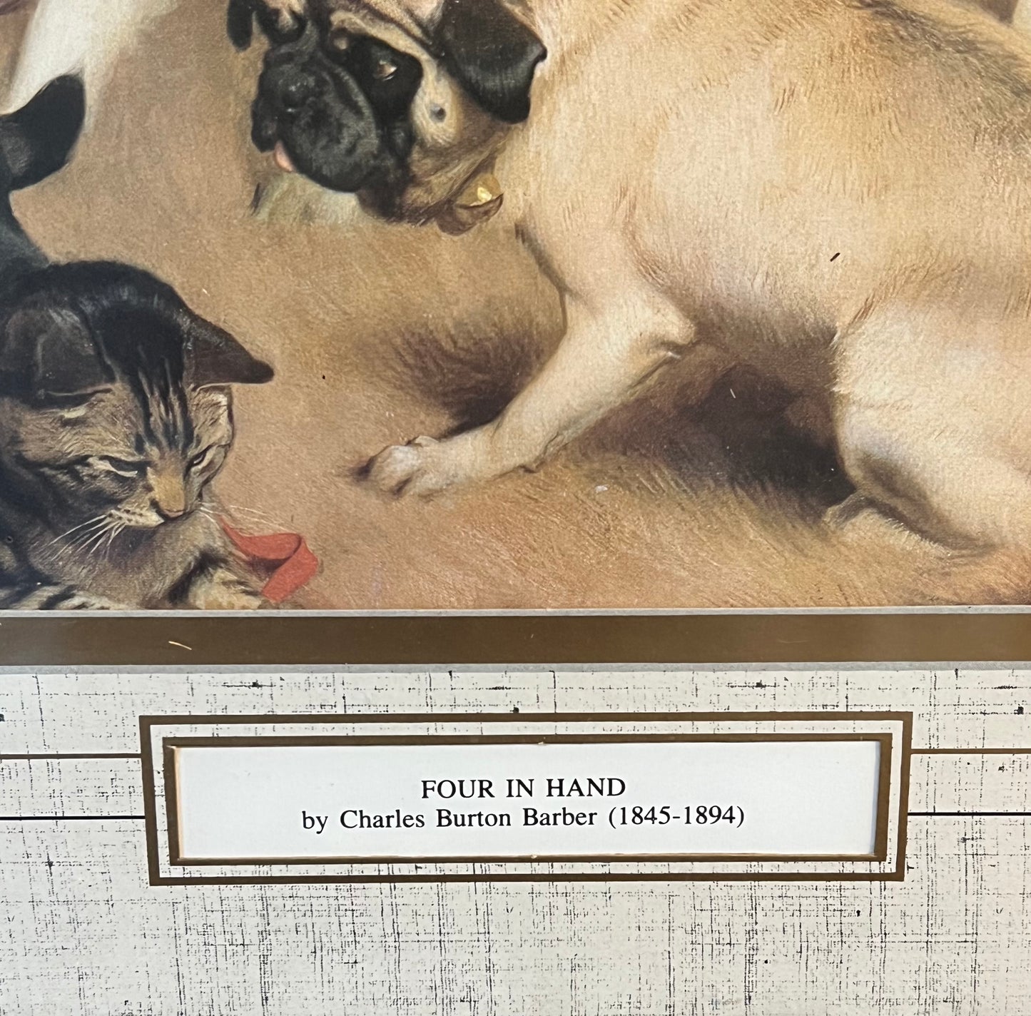 Vintage Charles Burton Barber Four in Hand Picture Framed 1845 - 1894