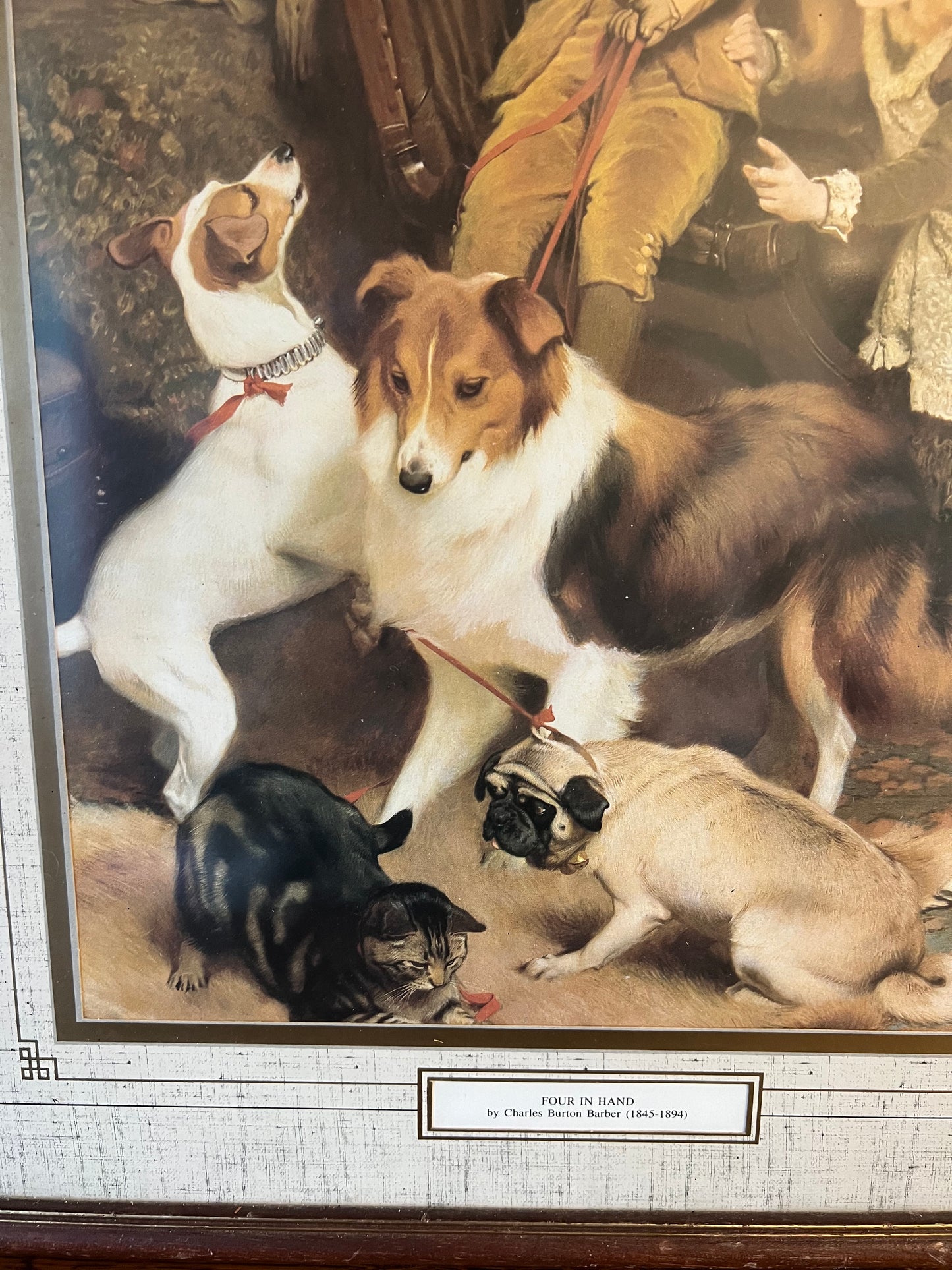 Vintage Charles Burton Barber Four in Hand Picture Framed 1845 - 1894