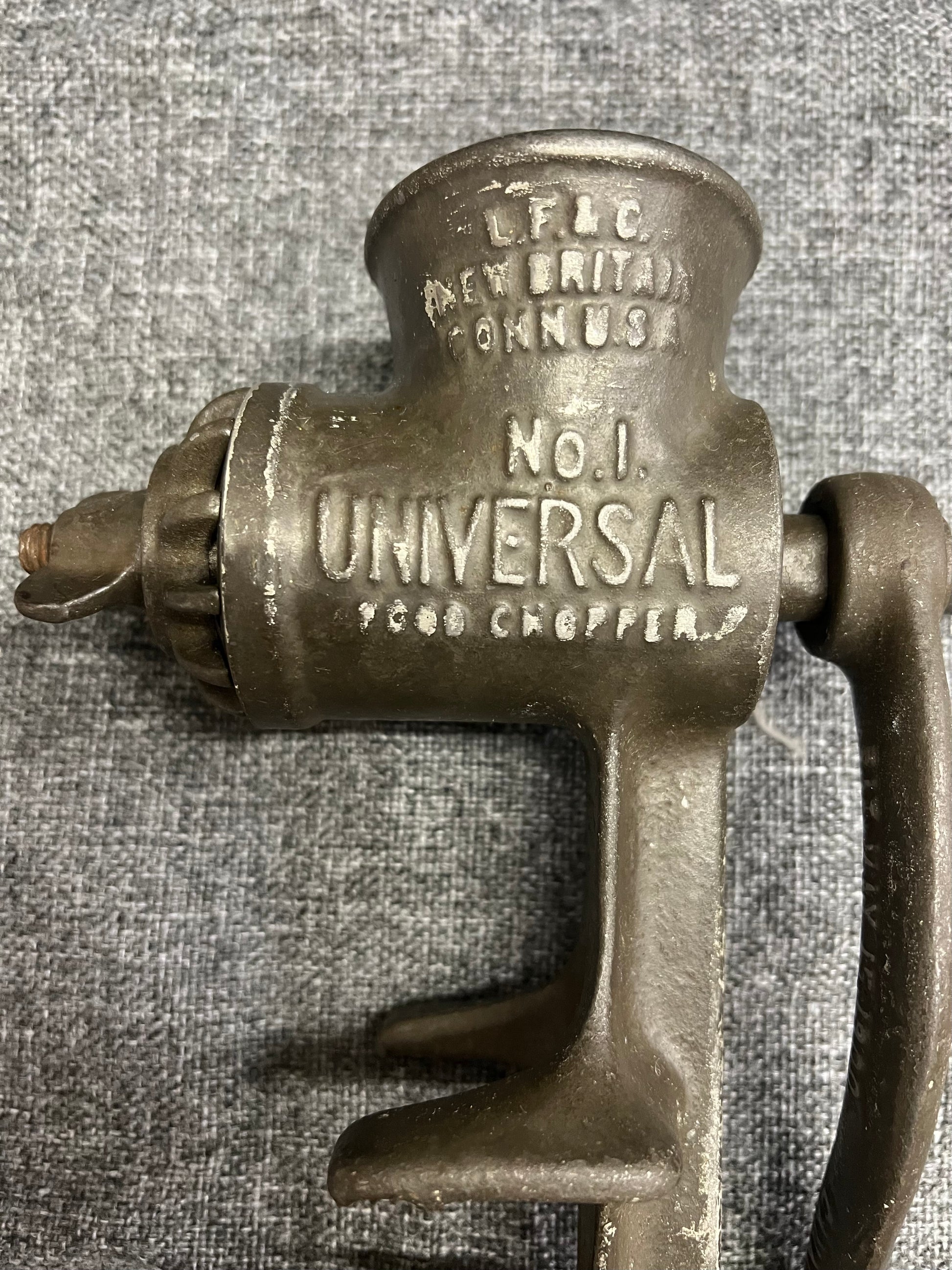 Antique Meat Grinder Universal No 1 Hand Crank Food Chopper 1897 