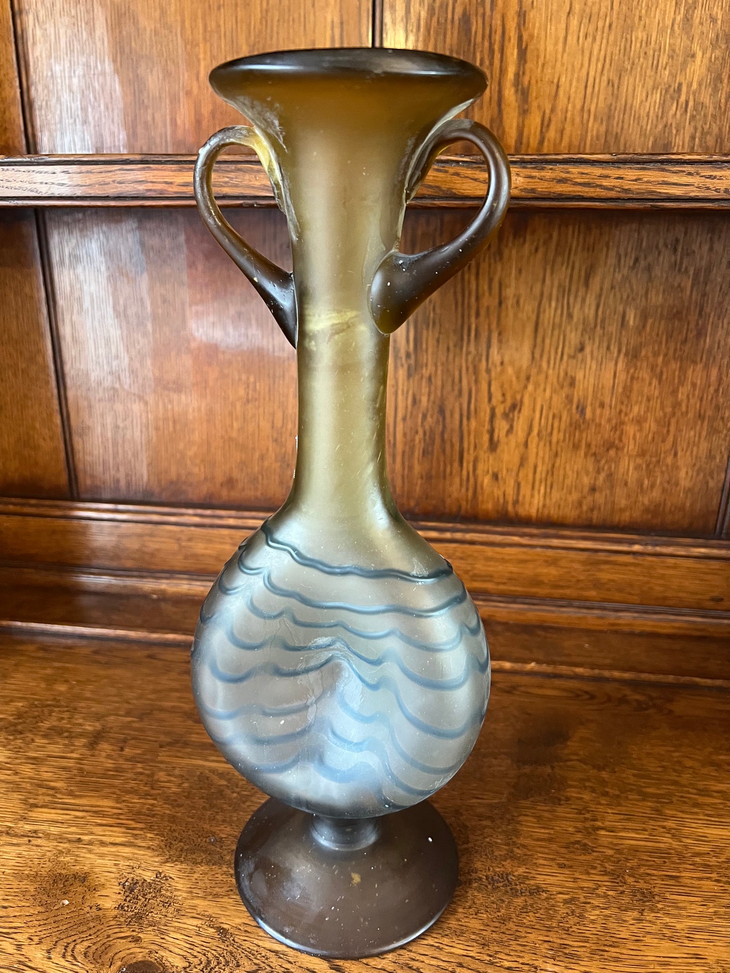 Unusual Antique Handblown Glass Vase