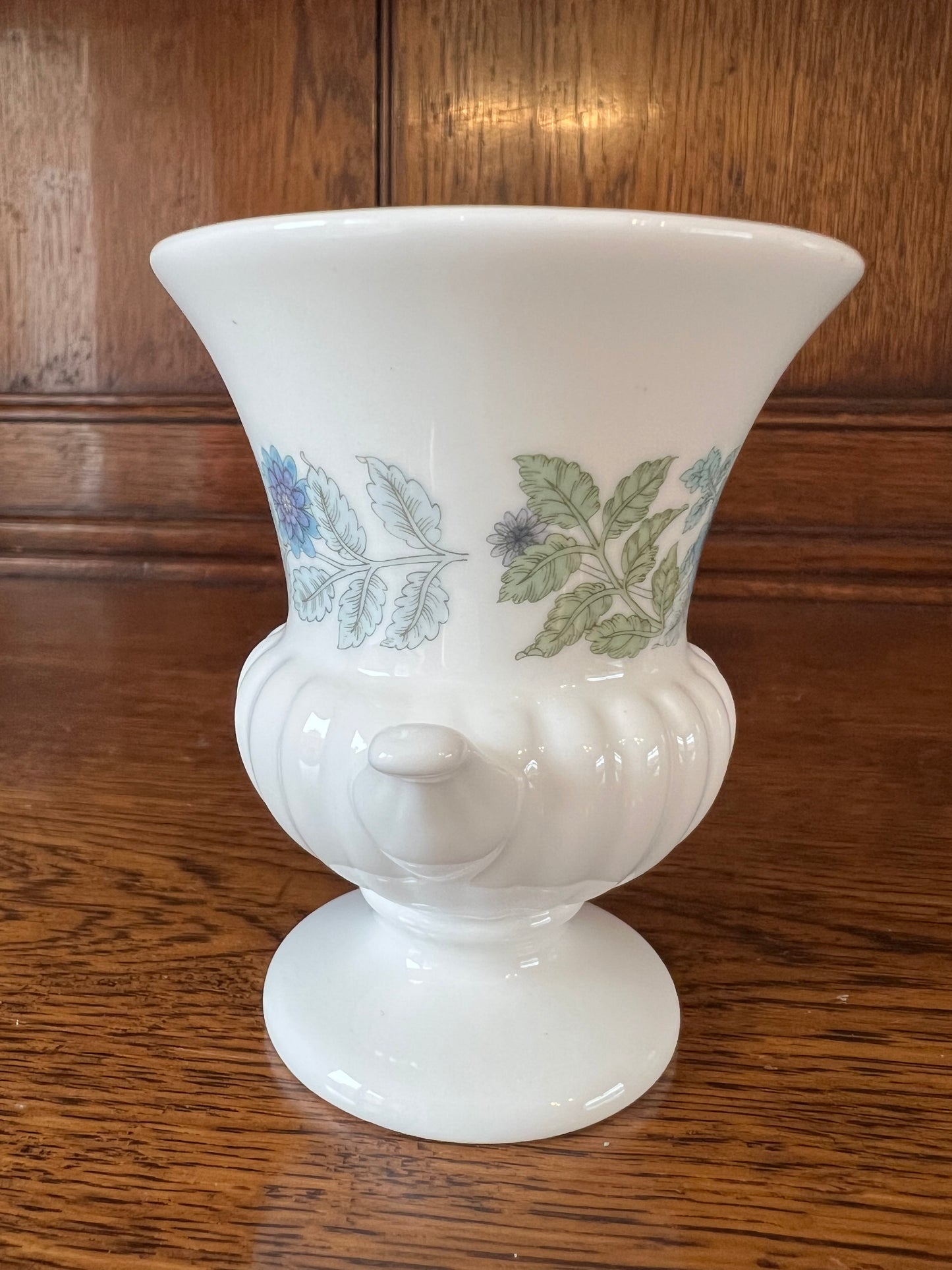 Wedgwood Small Blue Clementine Floral Vase / Urn. Great Condition.