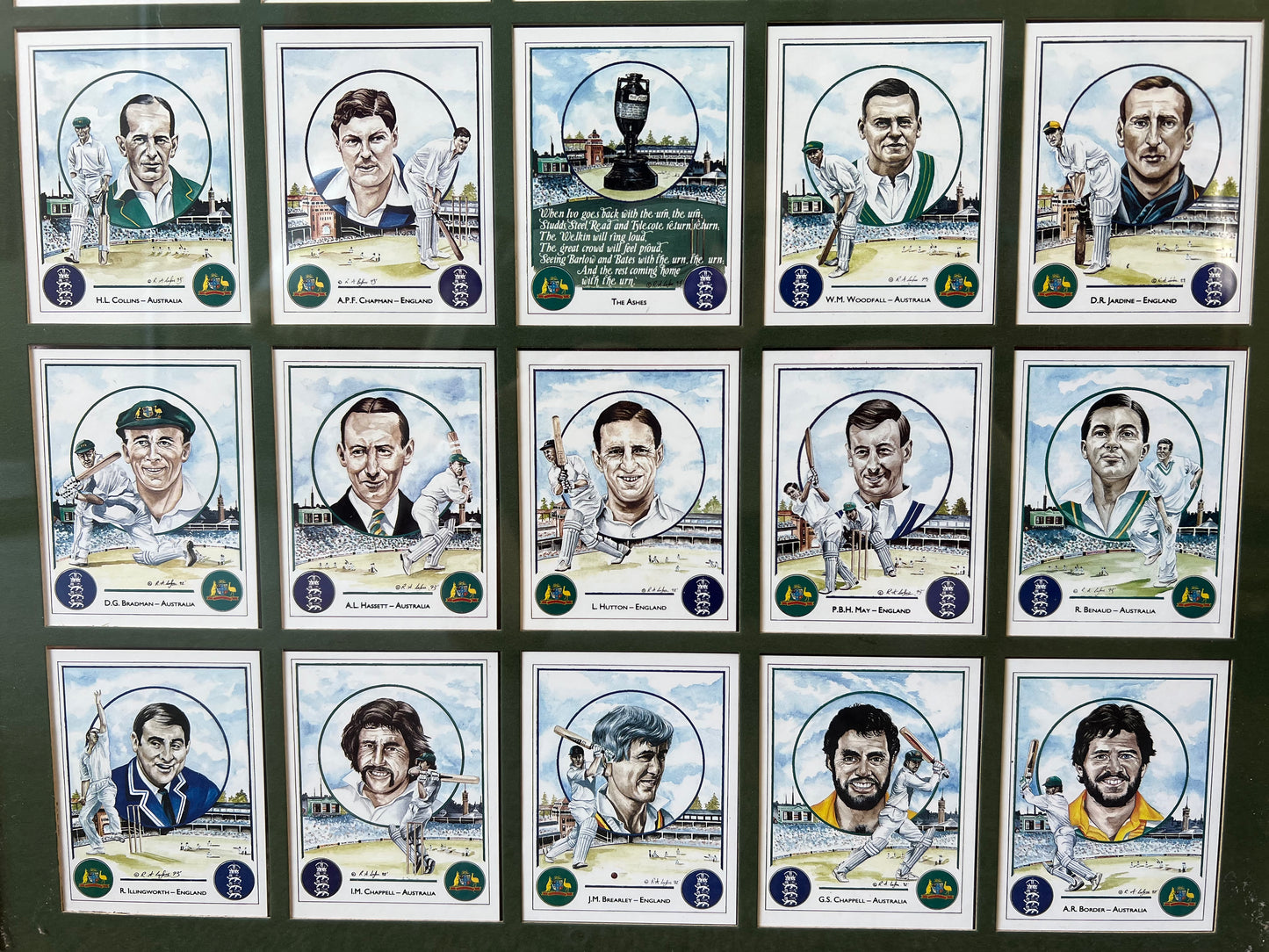 Cecil Court Ashes Winning Captains Cigarette Cards